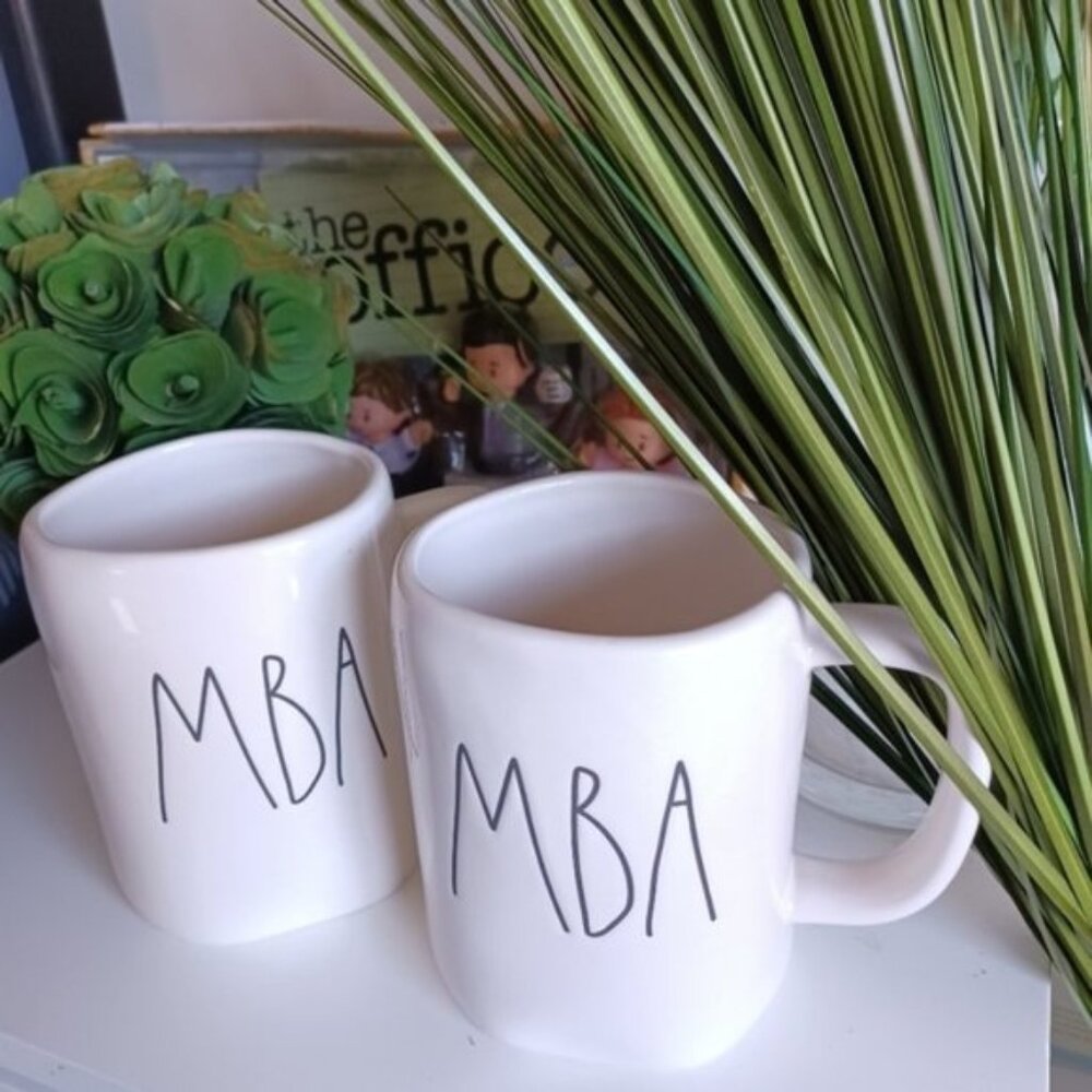 Rae Dunn by Magenta MBA Ceramic Coffee Mug | Set of 2 | NWOT | 16 oz | Rustic